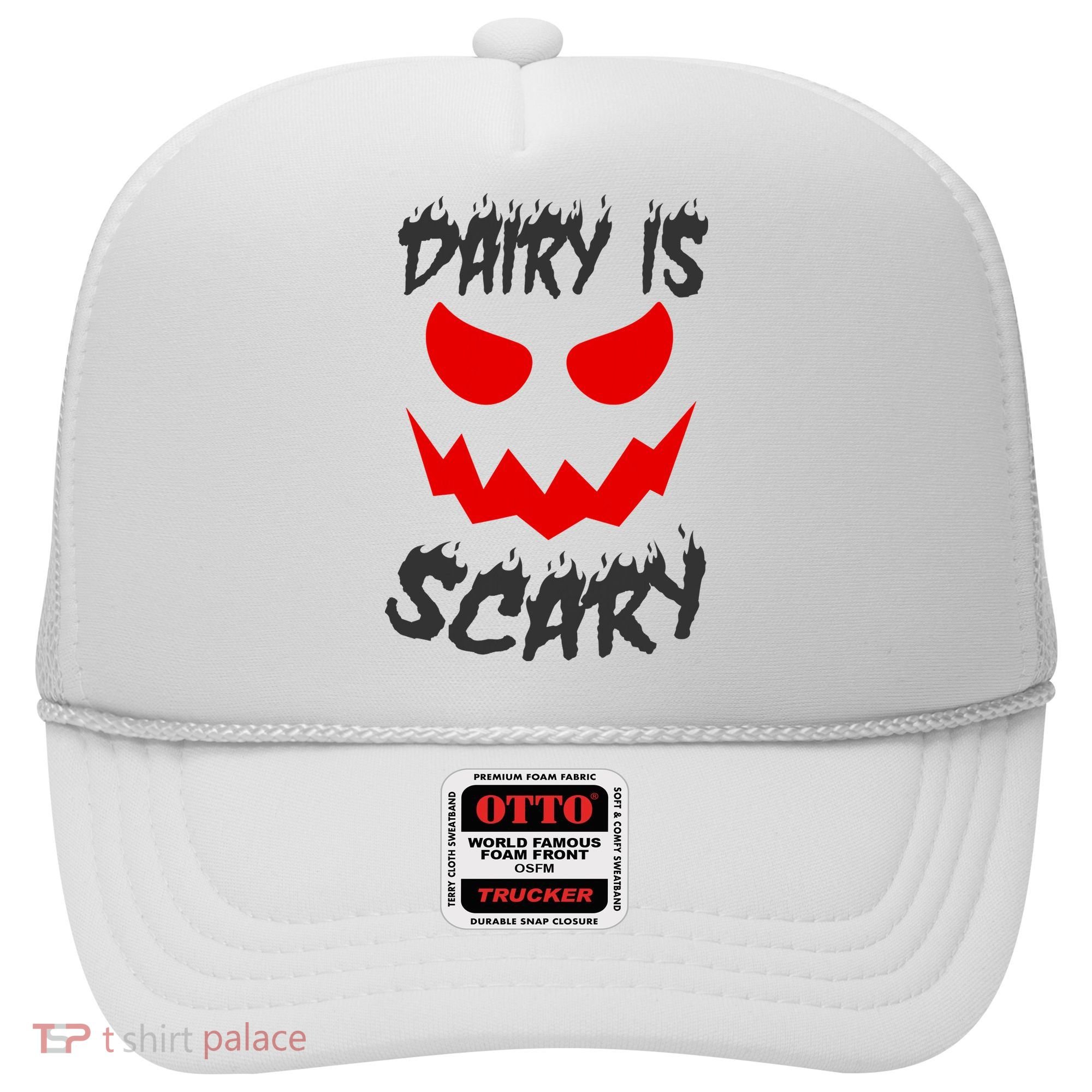 Dairy Is Scary Halloween Scary Face Horror Hat