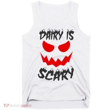 Dairy Is Scary Halloween Scary Face Horror Tank Top