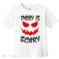 Dairy Is Scary Halloween Scary Face Horror Toddler T-Shirt thumb 0
