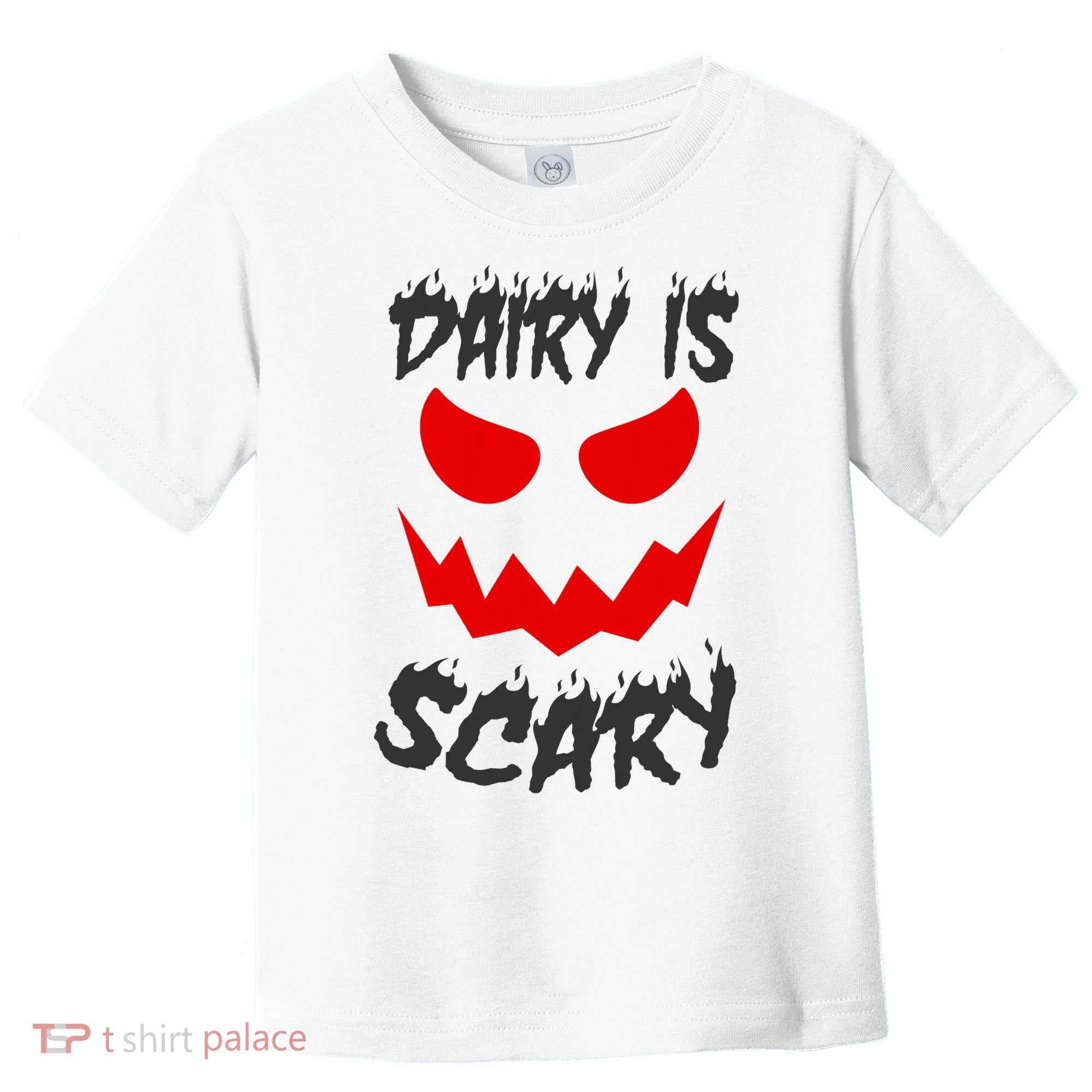 Dairy Is Scary Halloween Scary Face Horror Toddler T-Shirt