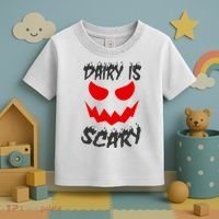 Dairy Is Scary Halloween Scary Face Horror Toddler T-Shirt thumb 3
