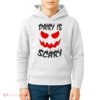 Dairy Is Scary Halloween Scary Face Horror Kids Hoodie thumb 4