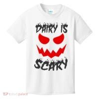 Dairy Is Scary Halloween Scary Face Horror Kids T-Shirt thumb 0