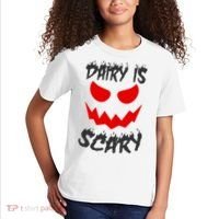 Dairy Is Scary Halloween Scary Face Horror Kids T-Shirt thumb 2
