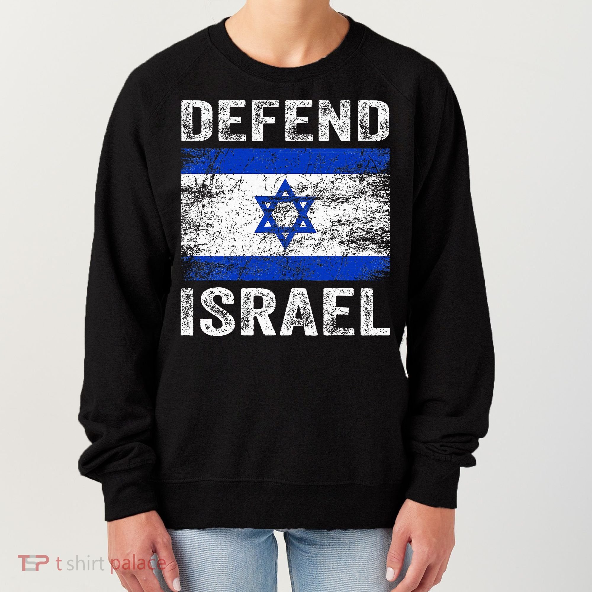 Defend Israel Support Israel I Stand With Israel Israel Flag Women's Sweatshirt