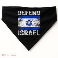 Defend Israel Support Israel I Stand With Israel Israel Flag USA-Made Doggie Bandana thumb 0