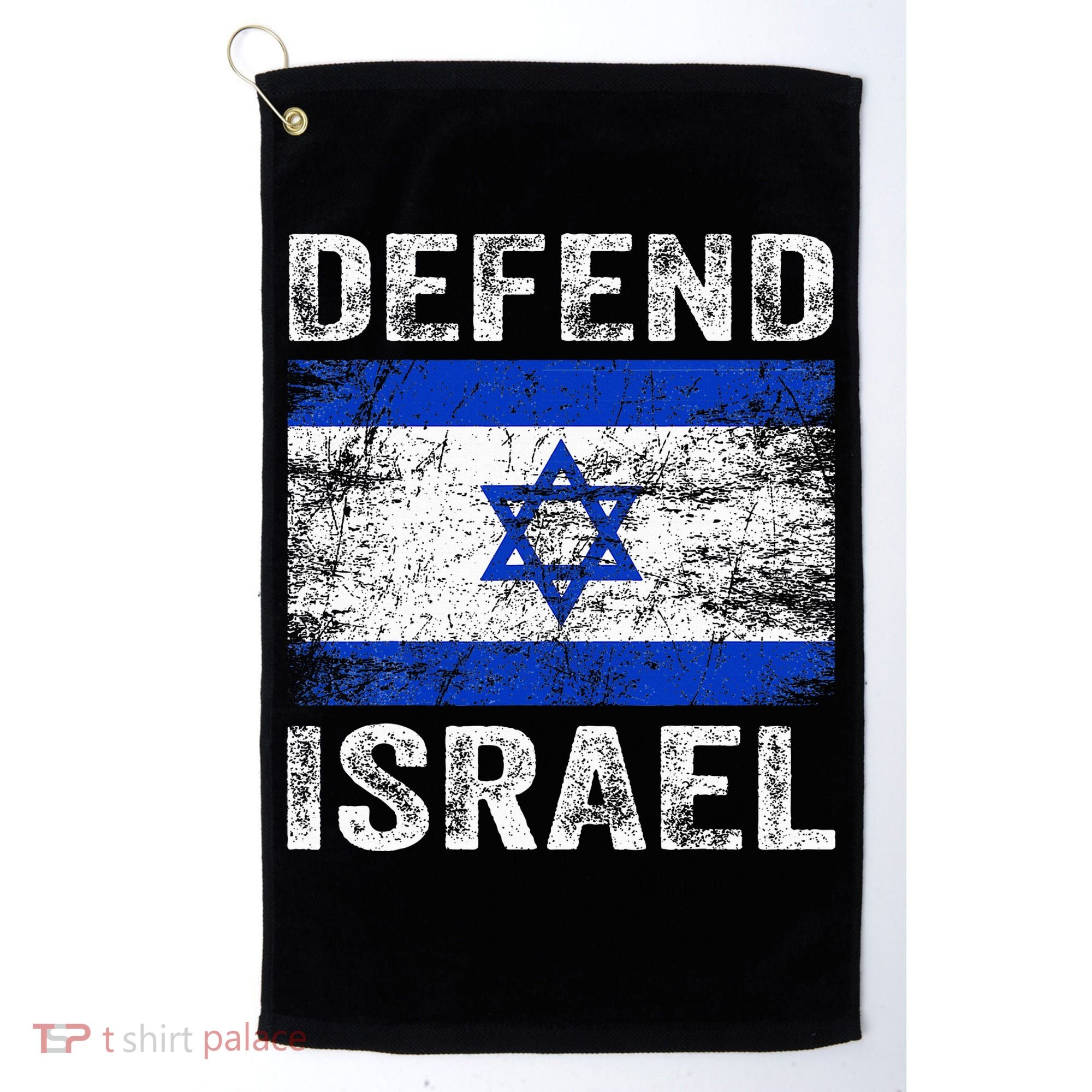 Defend Israel Support Israel I Stand With Israel Israel Flag Golf Towel
