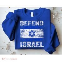 Defend Israel Support Israel I Stand With Israel Israel Flag Sweatshirt thumb 2