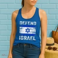 Defend Israel Support Israel I Stand With Israel Israel Flag Women's Tank Top thumb 2