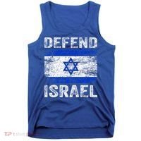 Defend Israel Support Israel I Stand With Israel Israel Flag Tank Top thumb 0