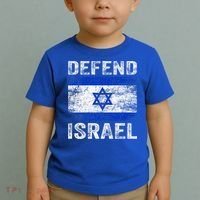 Defend Israel Support Israel I Stand With Israel Israel Flag Toddler T-Shirt thumb 2