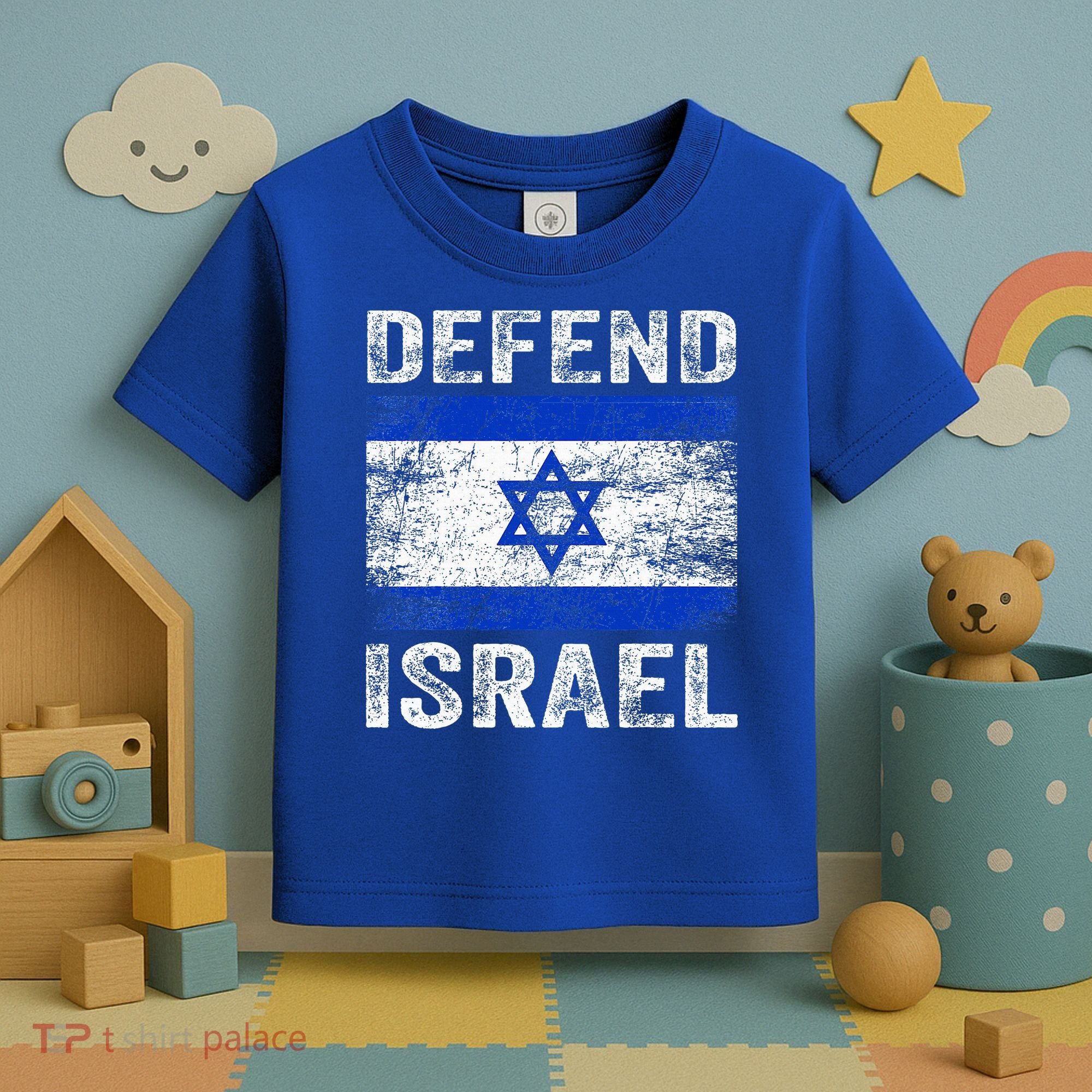 Defend Israel Support Israel I Stand With Israel Israel Flag Toddler T-Shirt