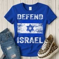 Defend Israel Support Israel I Stand With Israel Israel Flag Women's T-Shirt thumb 3