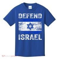 Defend Israel Support Israel I Stand With Israel Israel Flag Kids T-Shirt thumb 0