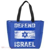 Defend Israel Support Israel I Stand With Israel Israel Flag Tote Bag thumb 0