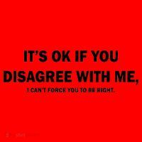 Disagree With Me Can't Force You To Be Right Santa Hat thumb 1