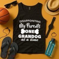 Disappointing My Parents One Grandog At A Time Tank Top thumb 4