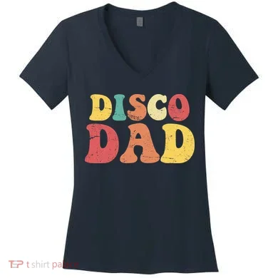 Disco Dad Women's V-Neck T-Shirt
