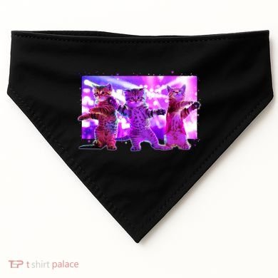 Disco Dance Party Cats USA-Made Doggie Bandana