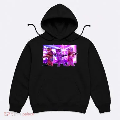 Disco Dance Party Cats Hoodie