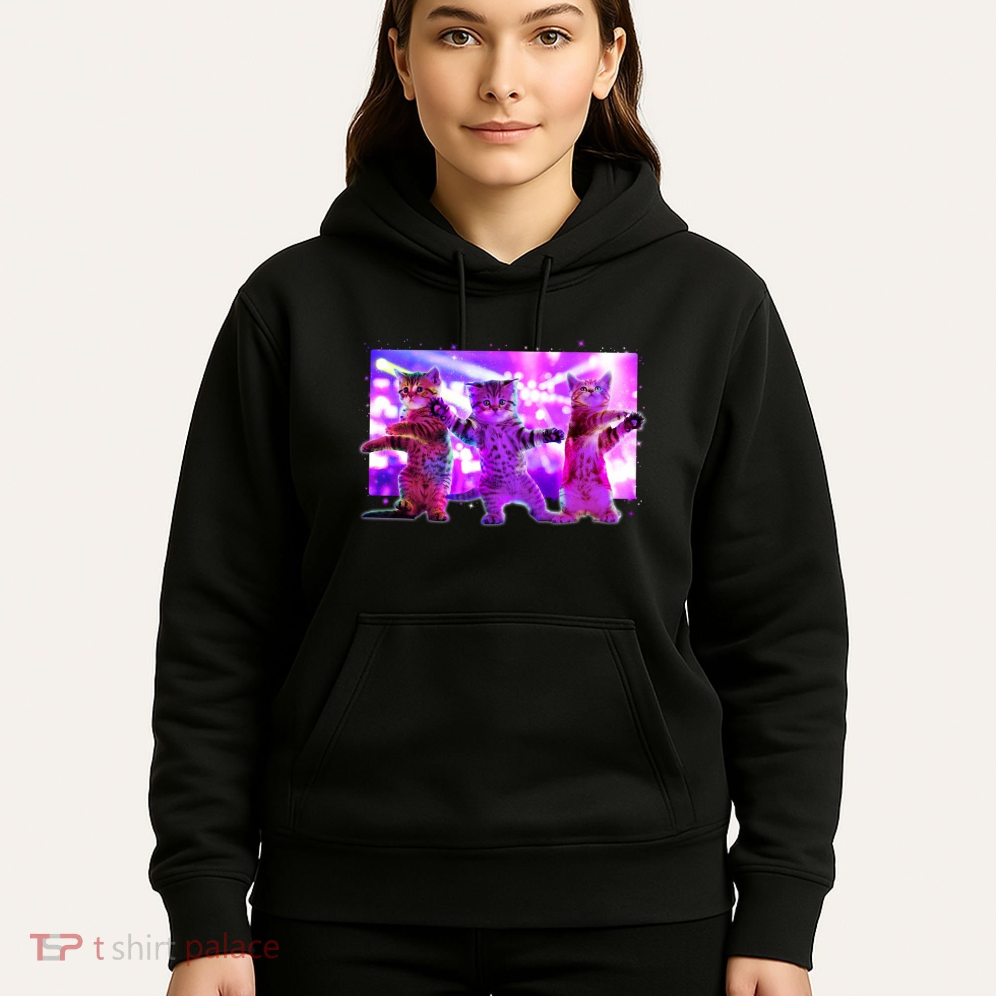 Disco Dance Party Cats Hoodie