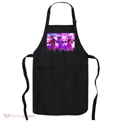 Disco Dance Party Cats Apron