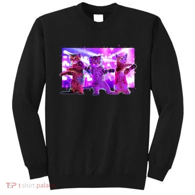 Disco Dance Party Cats Sweatshirt