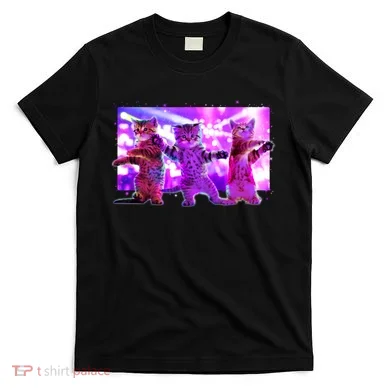 Disco Dance Party Cats T-Shirt