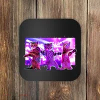 Disco Dance Party Cats Coaster thumb 0