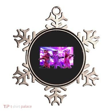 Disco Dance Party Cats Ornament