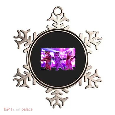 Disco Dance Party Cats Ornament