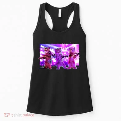 Disco Dance Party Cats Women's Tank Top