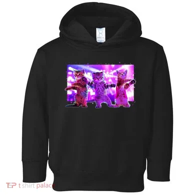 Disco Dance Party Cats Toddler Hoodie