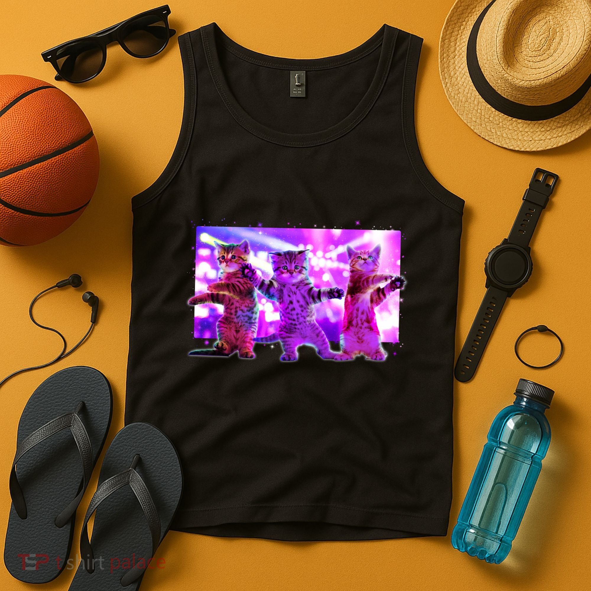 Disco Dance Party Cats Tank Top
