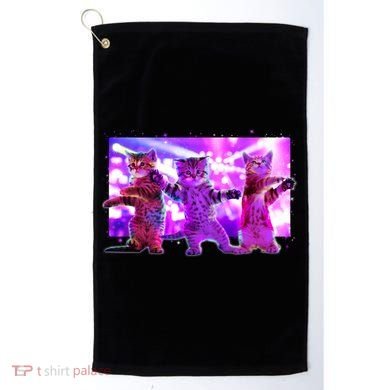 Disco Dance Party Cats Golf Towel