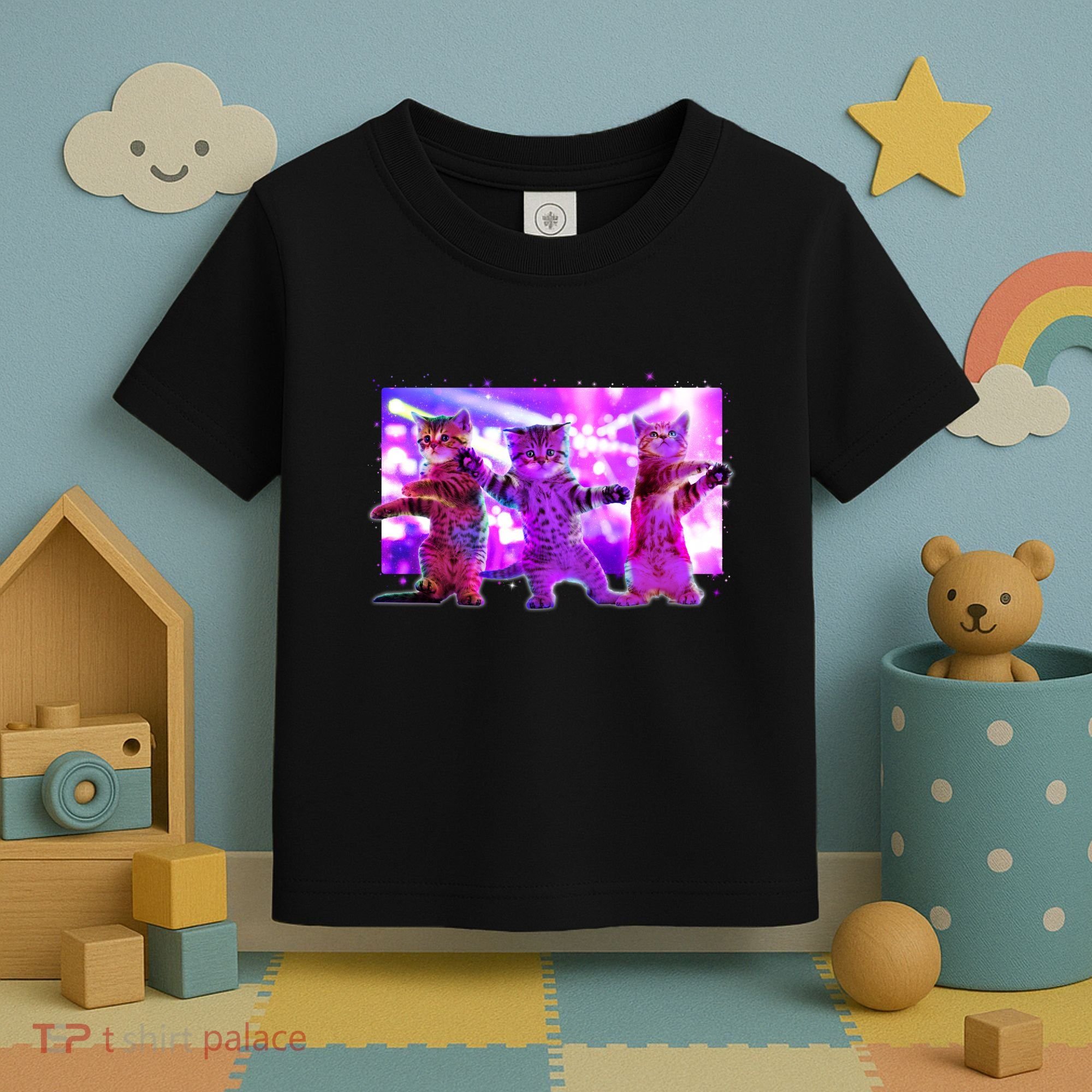 Disco Dance Party Cats Toddler T-Shirt