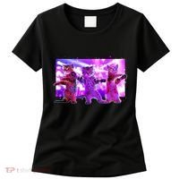 Disco Dance Party Cats Women's T-Shirt thumb 0