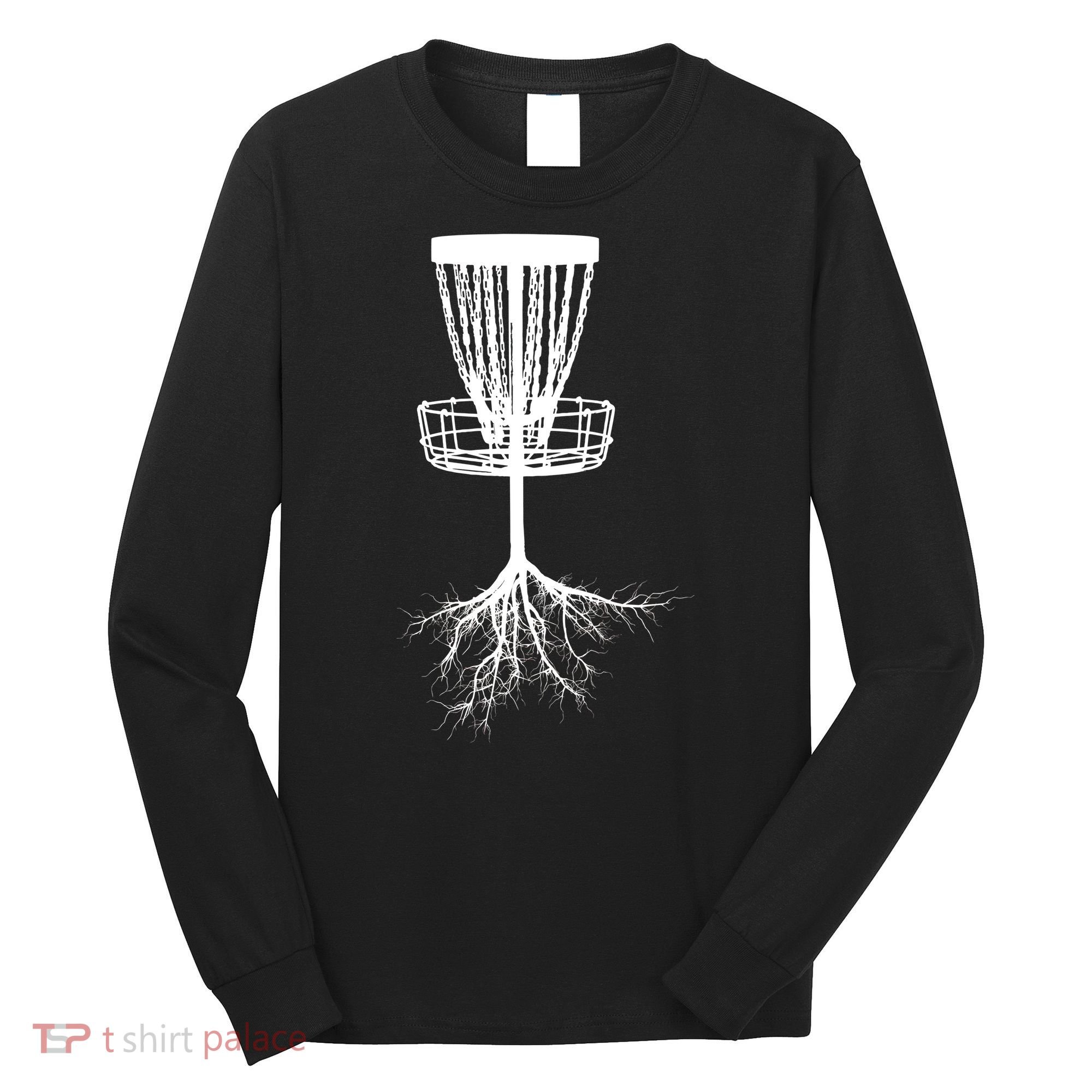 Disk Golf Tree Roots Funny Sports Long Sleeve Shirt