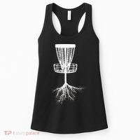 Disk Golf Tree Roots Funny Sports Women's Tank Top thumb 0