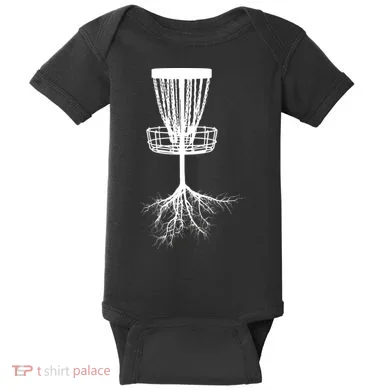 Disk Golf Tree Roots Funny Sports Baby Bodysuit