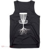 Disk Golf Tree Roots Funny Sports Tank Top thumb 0