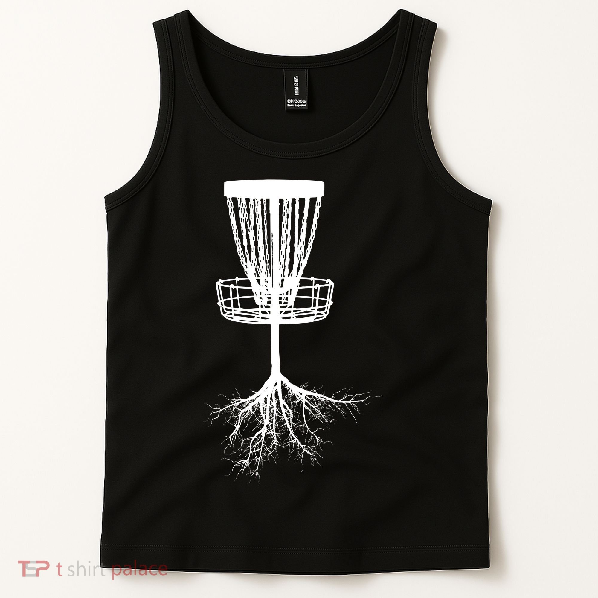 Disk Golf Tree Roots Funny Sports Tank Top