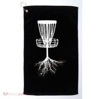 Disk Golf Tree Roots Funny Sports Golf Towel thumb 0
