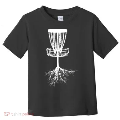 Disk Golf Tree Roots Funny Sports Toddler T-Shirt