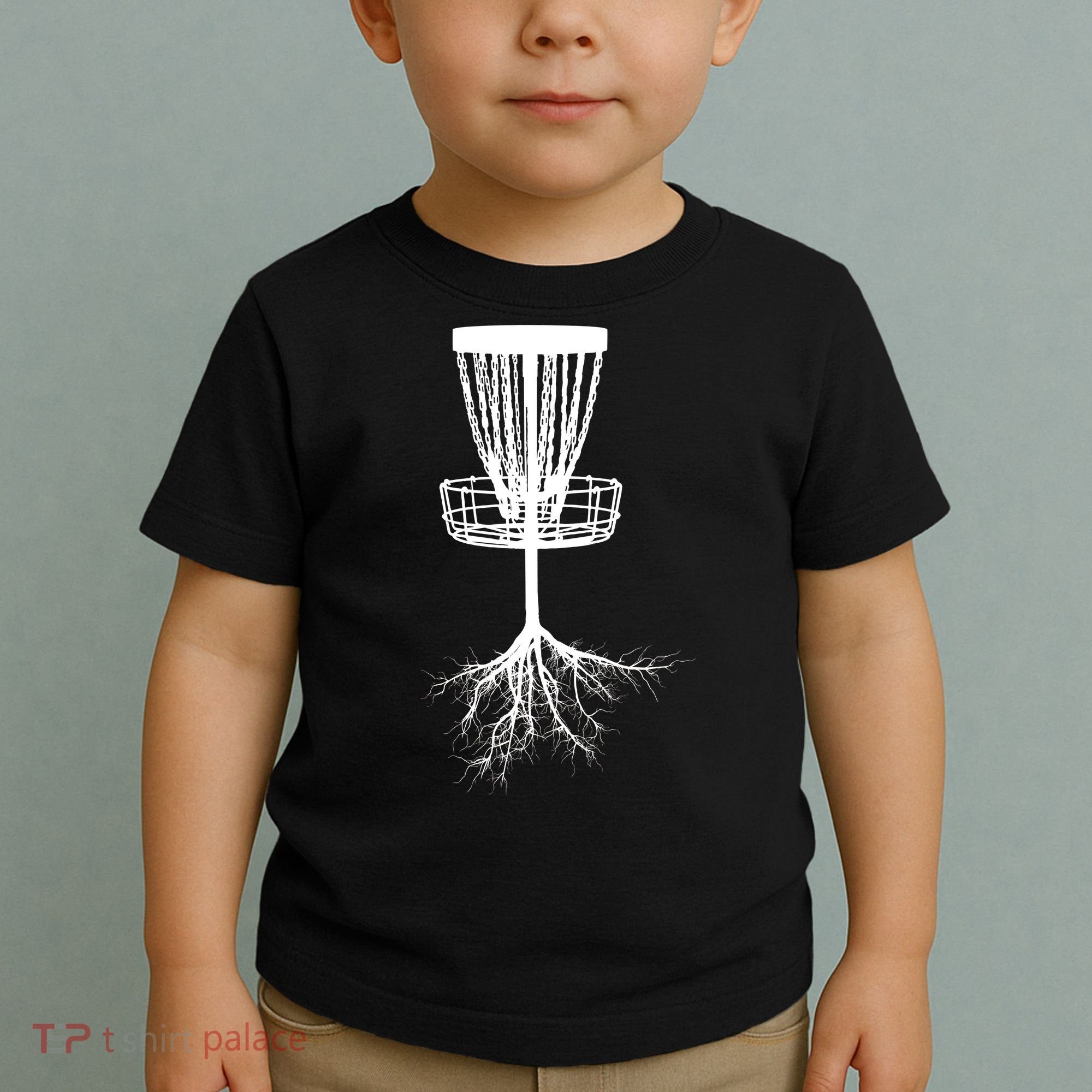 Disk Golf Tree Roots Funny Sports Toddler T-Shirt