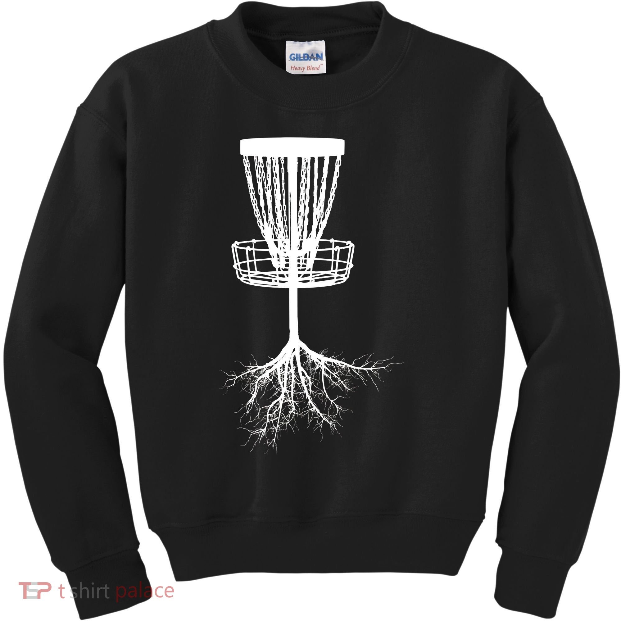 Disk Golf Tree Roots Funny Sports Kids Sweatshirt