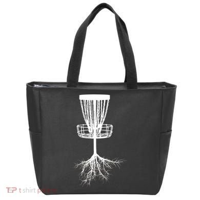 Disk Golf Tree Roots Funny Sports Tote Bag
