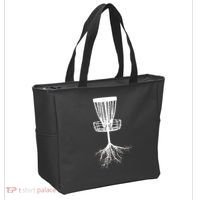 Disk Golf Tree Roots Funny Sports Tote Bag thumb 2