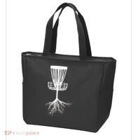 Disk Golf Tree Roots Funny Sports Tote Bag thumb 3