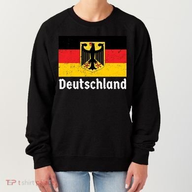 Distress German Deutschland Flag  Women's Sweatshirt